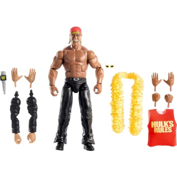 WWE Mattel Elite Collection Action Figure & Accessories, Premium Live Event Hulk Hogan Set, Wrestlem...
