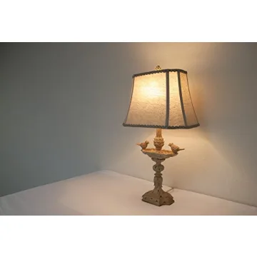 Mestar Decor 26" Linen Bird Accent Table Lamp