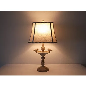 Mestar Decor 26" Linen Bird Accent Table Lamp