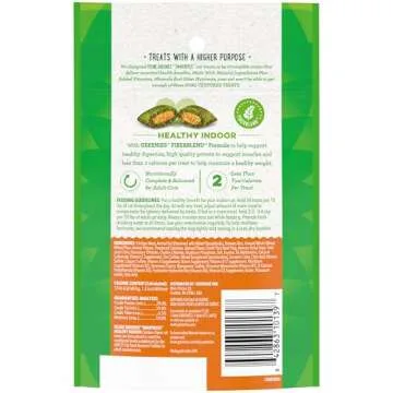 Greenies Feline Smartbites Healthy Indoor Natural Treats for Cats, Chicken Flavor, 2.1 oz. Pouch