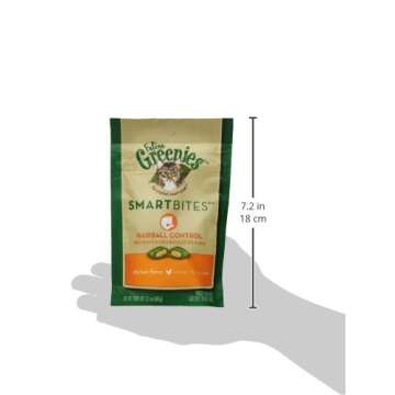 Greenies Feline Smartbites Healthy Indoor Natural Treats for Cats, Chicken Flavor, 2.1 oz. Pouch