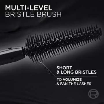 L'Oreal Paris Voluminous Panorama Mascara, Volumizing and Lengthening Formula, Longwear, Smudge-Resistant and Washable, All Night Black Mascara, 0.33 Fl Oz