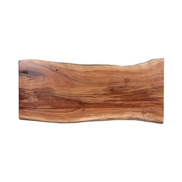 Alaterre Natural Live Edge Bench with Hairpin Legs