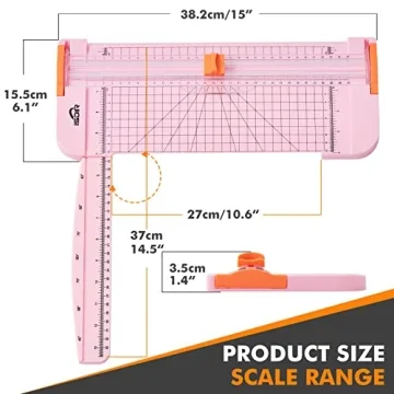 ISDIR A4 Paper Cutter with Safety Features for Crafts