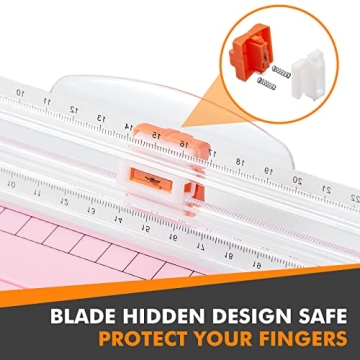 ISDIR A4 Paper Cutter with Safety Features for Crafts