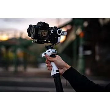 MOZA AirCross S Gimbal Stabilizer 3-Axis Handheld Stabilizer for Mobile Phone DSLR Cameras Dual Camera Mount Quick Switch Stay On Vertical Mode Timelapse Auto-Tuning Dolly Zoom with 4Lb Payload