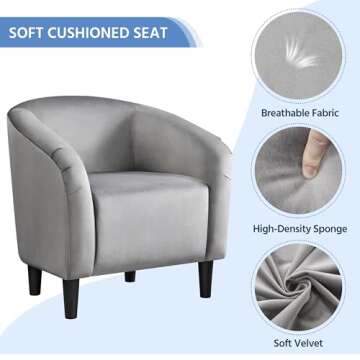 Comfy Yaheetech Accent Chair and Ottoman Set