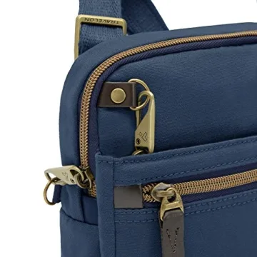 Travelon Anti-Theft Courier Slim Travel Bag Navy