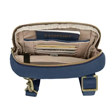Travelon Anti-Theft Courier Slim Travel Bag Navy