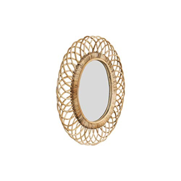 Creative Co-Op Oval Woven Bamboo Wall Mirror