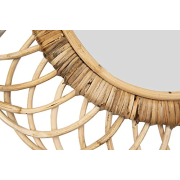 Creative Co-Op Oval Woven Bamboo Wall Mirror