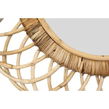 Creative Co-Op Oval Woven Bamboo Wall Mirror