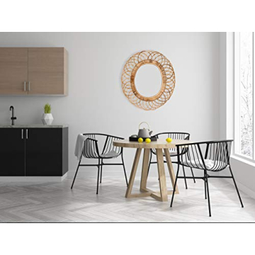 Creative Co-Op Oval Woven Bamboo Wall Mirror
