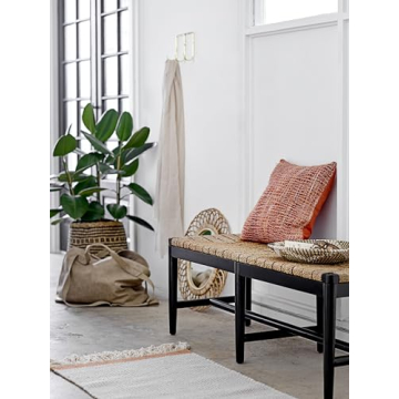 Creative Co-Op Oval Woven Bamboo Wall Mirror