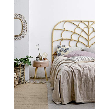 Creative Co-Op Oval Woven Bamboo Wall Mirror