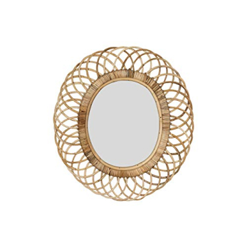 Creative Co-Op Oval Woven Bamboo Wall Mirror