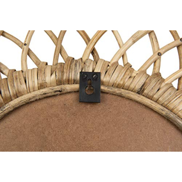 Creative Co-Op Oval Woven Bamboo Wall Mirror
