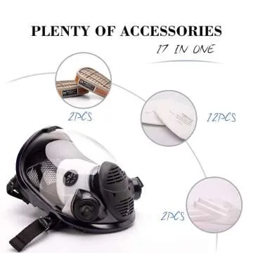 AUWOD Reusable Full Face Respirator for Safe Work