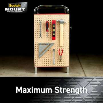 Scotch-Mount Double Sided Mounting Tape Heavy Duty, Black Extreme Mounting Tape, 1 Roll Adhesive Tape, 1 in x 400 in Wall Tape (33.3ft), Our Strongest Tape For Our Toughest Jobs (414H-Long-DC)