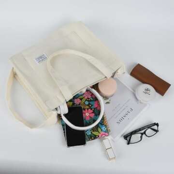 Vintage Casual Corduroy Bags Crossbody Bag Purse for Women Travel Shoulder Bags Handbags Eco Bag,Beige,Large