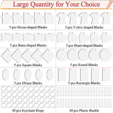 Sublimation KeychainWorm & Caterpillar Killer Insecticide/Pesticide, K0 Pcs, Hroad with 8 Shapes Double-Sided Worm & Caterpillar Killer Insecticide/Pesticide, Office Tags,Home Décor