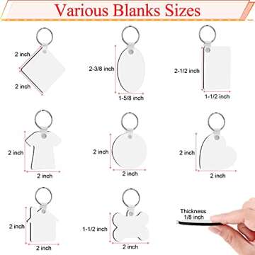 Sublimation KeychainWorm & Caterpillar Killer Insecticide/Pesticide, K0 Pcs, Hroad with 8 Shapes Double-Sided Worm & Caterpillar Killer Insecticide/Pesticide, Office Tags,Home Décor