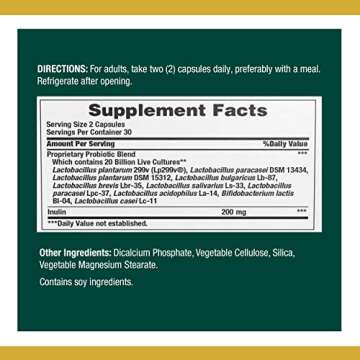 Probiotics by Nature's Bounty, Ultra Strength Probiotic 10, Immune Health & Digestive Balance, 60 Capsules