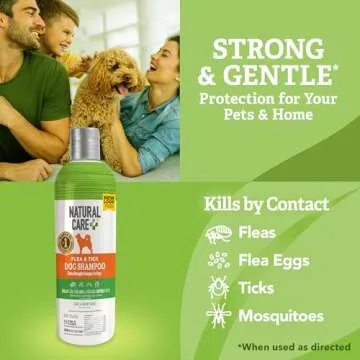 Natural Care Flea and Tick Dog Shampoo - Flea & Tick Treatment for Dogs - Flea & Tick Killer with Certified Natural Oils - 12 Fluid Ounces