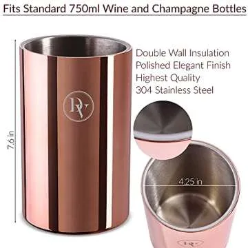 Elegant Divino Wine Chiller Bucket with Gift Box