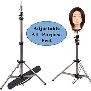 HAIRWAY Adjustable Mannequin Head Tripod - Heavy Duty for Wig Making