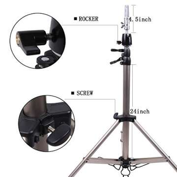 Adjustable HAIRWAY Tripod for Wig Making and Styling