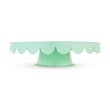 Cakewalk Mint Stainless Steel Cake Stand, Cupcake Stand, Home Decor, Food Service, Dessert Accessory, Mint Green, 11-Inch Diameter, Set of 1