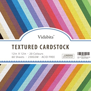 Premium 60 Sheets Colored Linen Textured Cardstock for All Crafts