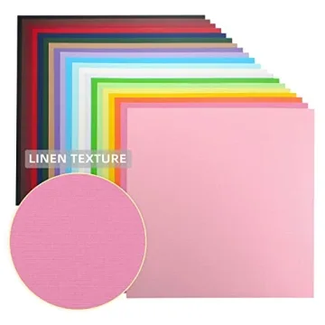 Premium 60 Sheets Colored Linen Textured Cardstock for All Crafts