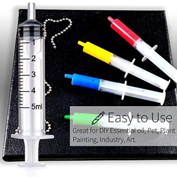 10 Pack 5ml Plastic Syringe for Precision Measuring