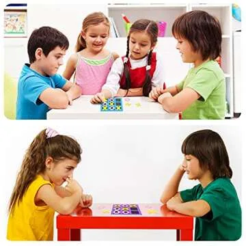 Tic Tac Toe - (Pack of 36) Foam Tic-Tac-Toe Mini Board Game for Kids - for Birthday Party Favors, Goody Bag Fillers, End of Year Gifts for Students (Blue, Purple, Red)