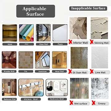 Honwally Removable Adhesive Nano Gel Tape - Double Sided Heavy Duty Traceless Tape for Wall,Kitchen,...