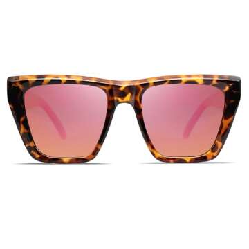 SOJOS Cat Eye Polarized Sunglasses for Women - Chic Design