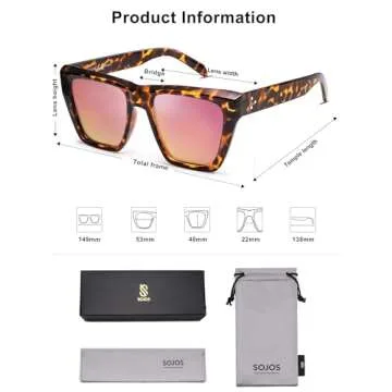 SOJOS Cat Eye Polarized Sunglasses for Women - Chic Design