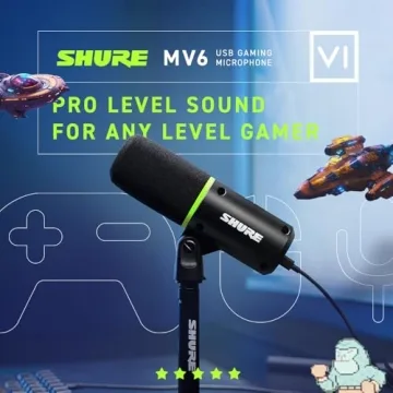 Shure MV6 USB Gaming Microphone for Streaming
