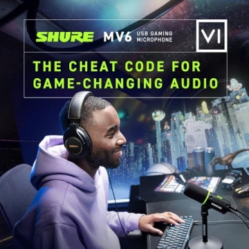 Shure MV6 USB Gaming Microphone for Streaming