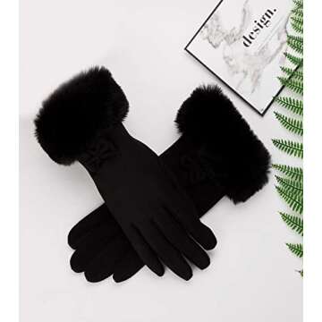 Diravo Womens Winter Gloves Touchscreen Texting Warm Lining Cold Weather Gloves Christmas Gifts