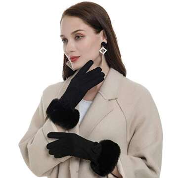 Diravo Womens Winter Gloves Touchscreen Texting Warm Lining Cold Weather Gloves Christmas Gifts