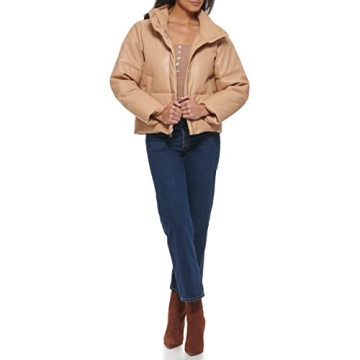 Levi's Vegan Leather Quilted Puffer Jacket for Women