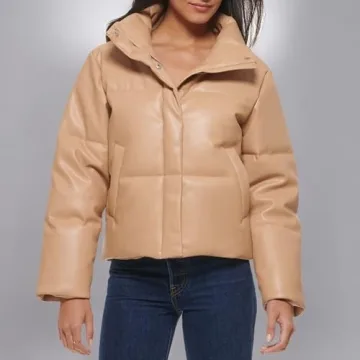 Levi's Vegan Leather Quilted Puffer Jacket for Women