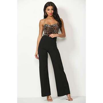 Cemi Ceri Women's High Waist Dress Pants, Medium, Black