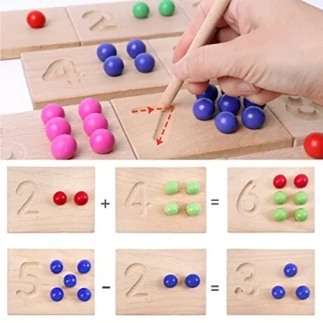 Wooden Number Tracing Board Set for Preschool Learning