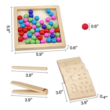 Wooden Number Tracing Board Set for Preschool Learning