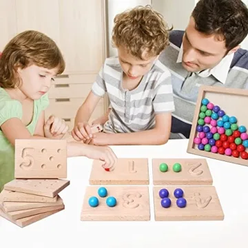 Wooden Number Tracing Board Set for Preschool Learning