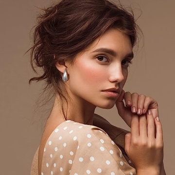 Stylish LUXEJEW Silver Teardrop Earrings for Women